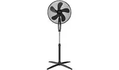 Challenge 16  3 Speed Oscillating Pedestal Fan With Remote - Black 3087233 R • £24.99