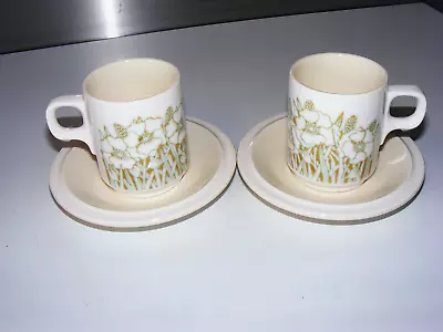 Pair Of Hornsea Coffee Cups & Saucers. (Fleur Pattern) • £4.99
