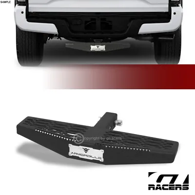 2  Textured Blk Trailer Tow Mount Receiver Custom Rear Bumper Hitch Step Bar G14 • $110