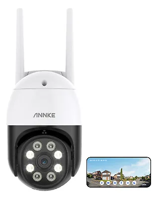 ANNKE 4MP PTZ Wireless CCTV Color IP Camera 2-Way Audio 8X Digital Zoom In Wifi • £35.99