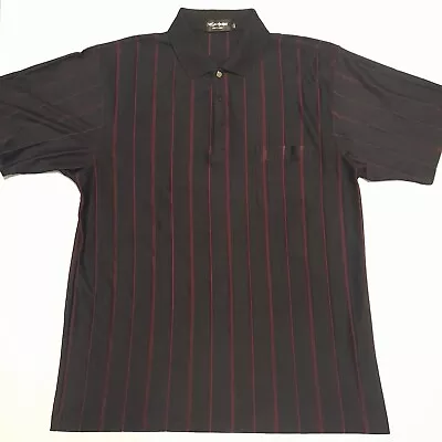 $89.50 • Buy YSL Yves Saint Laurent Polo Shirt Silk Size XXL (Black/Red)