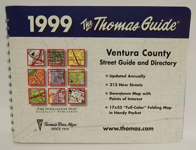 1999 The Thomas Guide Ventura County California Street Guide And Directory Map • $29.95