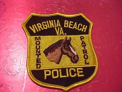 Virginia Beach Virginia Mounted Horse Patrol Police Patch Shoulder Size Unused • $6.50