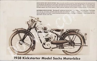 RPPC-Middletown OH-Advertising-Sachs Motorcycle-Motorbike-Kickstarter-Real Photo • $13.27