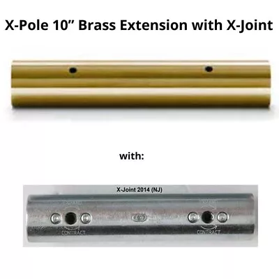 $79.99 • Buy X-pole X-Pert Pro Extension For NX,PX Poles: 10-inch, 45mm - BRASS -WITH X-JOINT