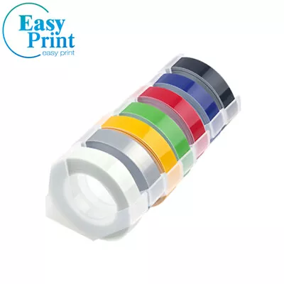 7PK Rolls Colorful Label Tape For Dymo 3D Office-Mate II Label Maker 3/8  X 3m • $35.05