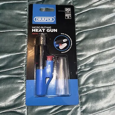 £15.99 • Buy Draper Refillable Micro Butane Heat Gun Flameless Gas Torch 78775 BNIB