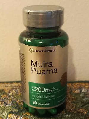 Horbaach MUIRA PUAMA 2200 Mg 90 Caps Non-GMO/Gluten Free Male Sexual Libido • $10