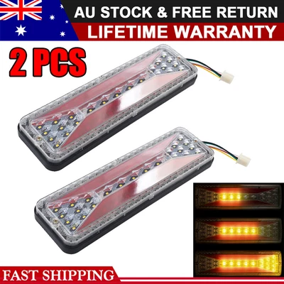 $16.99 • Buy 2x 12V LED Trailer Tail Light Dynamic Flowing Turn Signal Indicator Truck Light