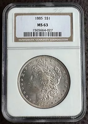 1885 Morgan Silver Dollar NGC MS63 • $115