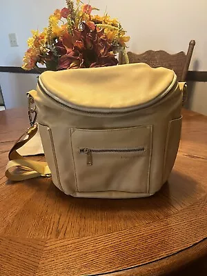 Fawn Design Mini Backpack Messenger Diaper Bag Buttery Yellow. Vegan Leather • $37.50