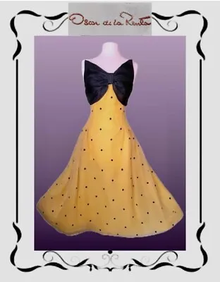 80s OSCAR DE LA RENTA Designer Vintage Tea Length Strapless Chiffon Party Dress • $249
