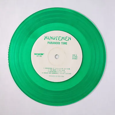 MINUTEMEN: Paranoid Time SST 7  EP 45 RPM • $30