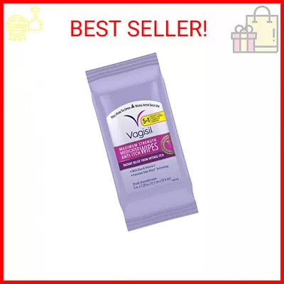 Maximum Strength Anti-Itch Vaginal Wipes - Instant Relief | 20 Wipes • $9.99