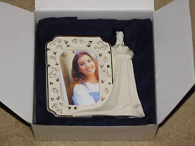 MIKASA PORCELAIN WEDDING BELLS BRIDAL PICTURE / PHOTO FRAME (New In Box) • $19.95