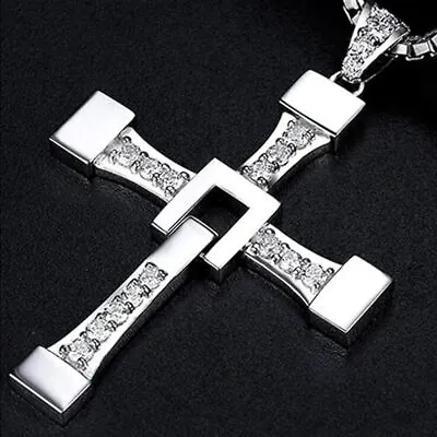 Dominic Toretto's Cross Pendant Necklace Vin Diesel Male Stainless Steel Cross • $19.99