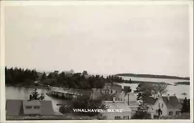 Vinalhaven ME Birdseye View Real Photo Postcard • $8.88