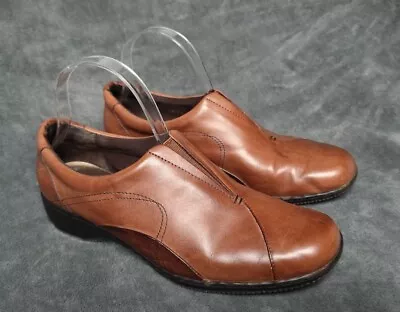 £8.90 • Buy M&S Footglove Womens Size 7.5 Slip On Brown Leather Shoes