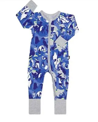 Bonds Baby 2-Way Zip Wondersuit Coverall Blue Bear • $18.96