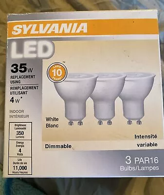 PAR16 Sylvania LED 35w LED Dimmable Light Bulbs  Box Of 3 • $14