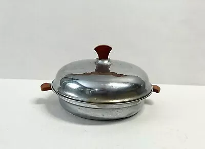 Vintage Baby Warming Sectional Dish Chrome Plate Bakelite Handles With Lid • £33.26