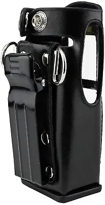 Hard Leather Carrying Case Holder Holster For Motorola MTH600 MTH650 Ham Radio • £10.79