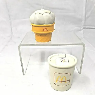 Vintage McDonalds Transformers Changeables Food Happy Meal Ice Cream & Drink Cup • $15