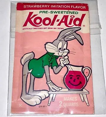 Vintage 1960s Kool-Aid Pack Bugs Bunny Packet Sealed Strawberry Drink Daffy Duck • $12