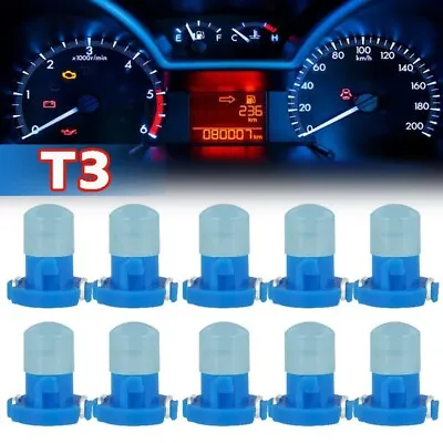 Ultra Bright Blue T3 Neo Wedge LED Bulbs For Car A/C Control Panel Light • $8.07