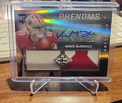 2013 Limited Phenoms Vance McDonald Auto 2 Color Jersey RC Serial #25/49 -49'ers • $12.99