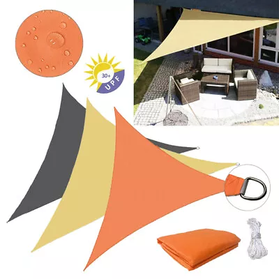 $40.99 • Buy Waterproof Triangle Sun Shade Sail Heavy Duty UV Block Canopy Awning Pool Cover