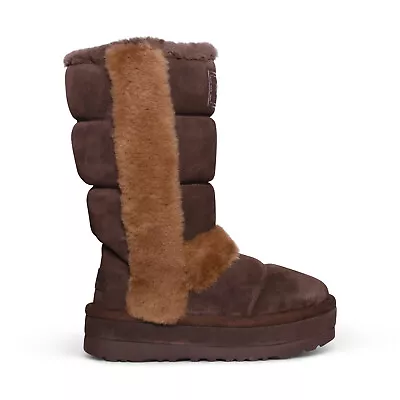 Ugg Classic Chillapeak Tall Burnt Cedar Suede Women's Boots Size Us 10/uk 8 New • $249.99