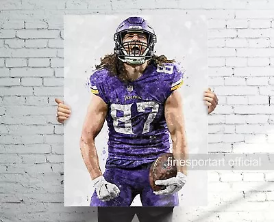 T. J. Hockenson Minnesota Vikings Poster Canvas Football PrintSport Wall Art • $32.20