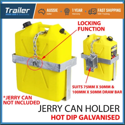 20L Hot Dip Galvanized Jerry Can Holder - BOAT BOX JET-SKI TRAILER CARAVAN • $64.15