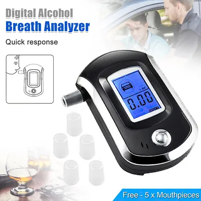 £10.99 • Buy Digital Breath Alcohol Analyzer Tester LCD Breathalyzer Test Detector Police UK