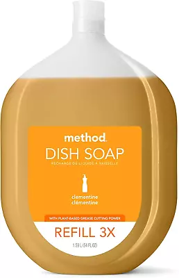 Method Clementine Scent Liquid Dish Soap Refill 54 Oz 1 Pk Plant Based New • $21.15