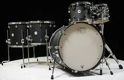 DW Design Series Maple 5-piece Drum Set - Black Satin • $2500