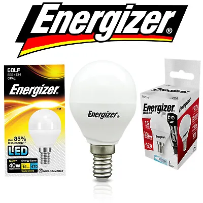 Energizer Golf Ball LED Bulb 5.9w = 40w Or 5.2w =40w SES E14 Energy Saving Light • £6.99