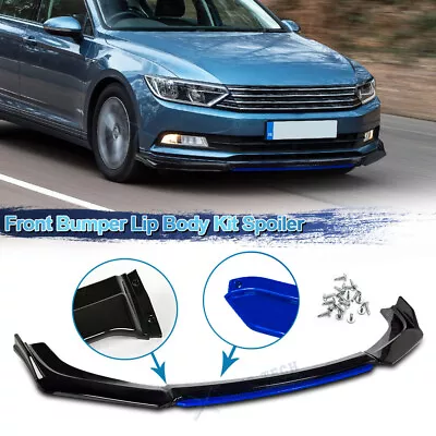 $75.99 • Buy For VW Golf MK5 MK6 MK7 MK7.5 R Blue Front Bumper Spoiler Splitter Diffuser Lip