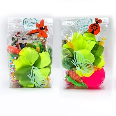 Pre Filler Girls Neon Flower Fairy Birthday Party Goody Bags With Toys & Sweets • £5.85