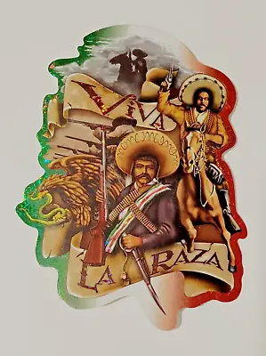 Viva La Raza Zapata - Pancho Villa MEXICAN FLAG Eagle Sticker TOOLBOX Decal • $10.95