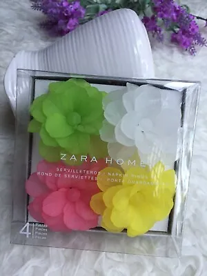 Zara Home Flower Color Napkin Ring ( Pack Of 4 ) Collection Will Bring Color-New • $19