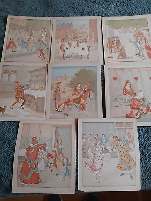 Randolph Caldecott  Collection Of 8 Early  1870 Prints From The Queen Of Hearts • £3.99