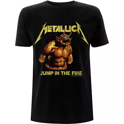 Men's Metallica Jump In The Fire Vintage T-shirt Large Black • $28.04