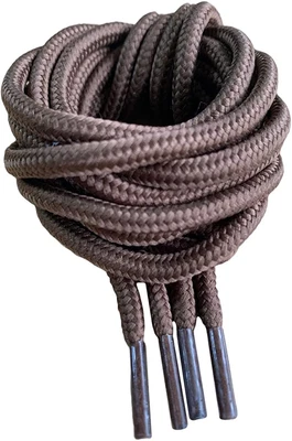 £5.57 • Buy Brown Round Strong Heavy Duty Hard Wearing Boot Laces Durable For Steel Toe Cap