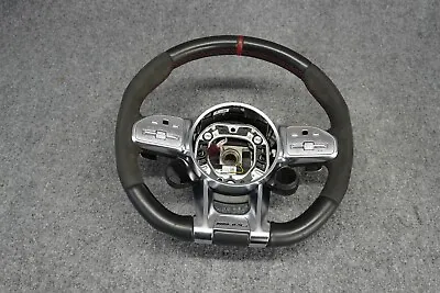 ✔mercedes W205 C43 C63 Glc63 Amg Steering Wheel Pedal Shift Alcantara Oem • $1040