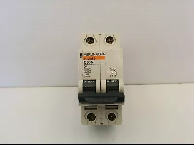 Merlin Gerin C60n D4 Circuit Breaker Multi 9 4 Amp 400v 2 Pole  • $14.95