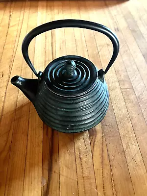 Vintage Green Cast Iron Japanese Teapot With Infuser • £23.14