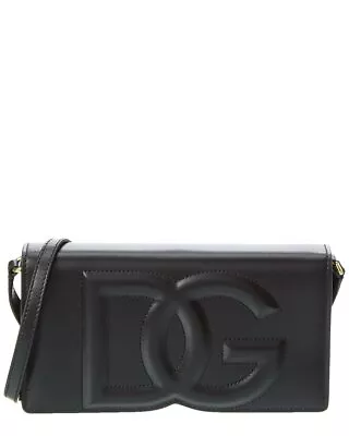 Dolce & Gabbana Dg Logo Leather Phone Bag Women's Black • $599.99