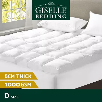 Giselle Bedding Prime Pillowtop Mattress Topper Underlay Pad Mat Cover DOUBLE • $44.95